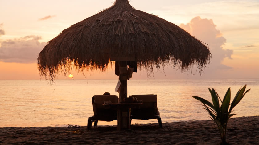 Loungers at Sunset 