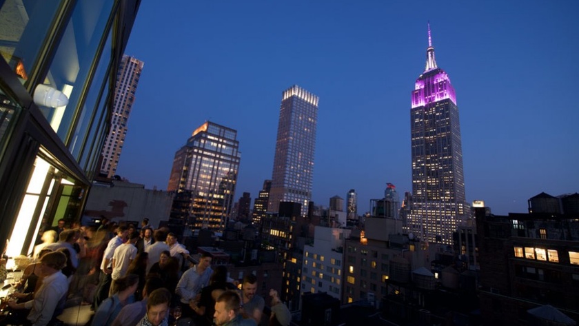 Spyglass Rooftop Bar Evening View