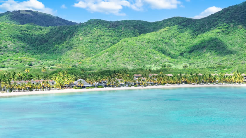 Resort View with Mountains in the Backdrop