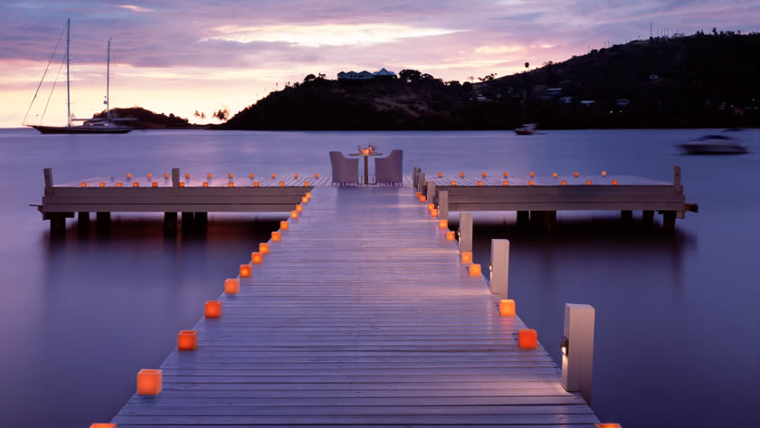 Candlelite Dinnig on the Jetty 