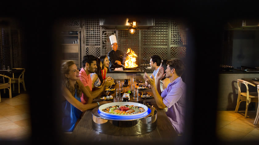 Friends Having Dinner at Fuzion