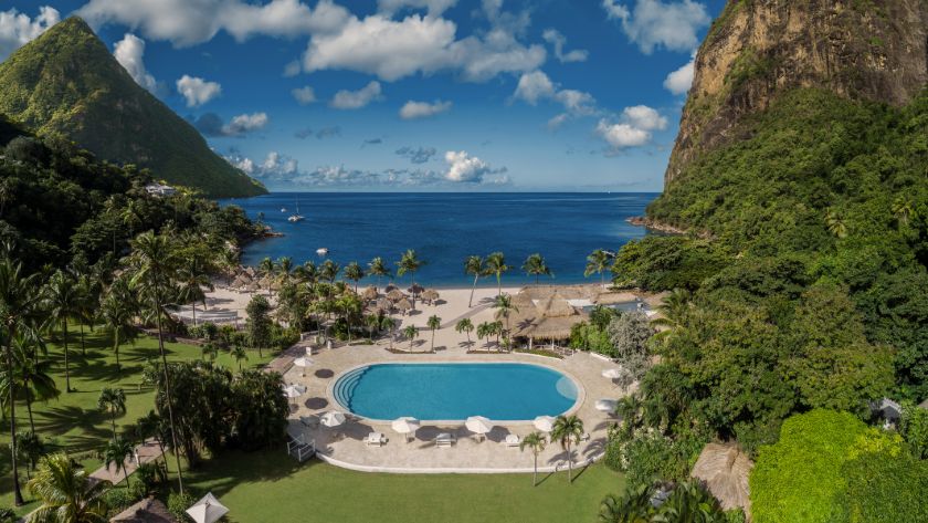 Aerial View of the Pool Area