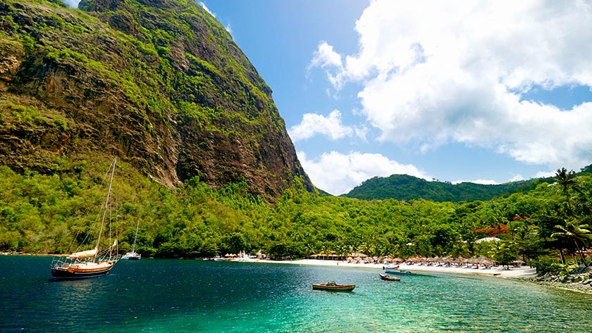 Lagoon and Pitons View 
