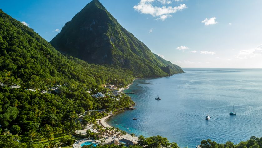 Resort and Pitons View 