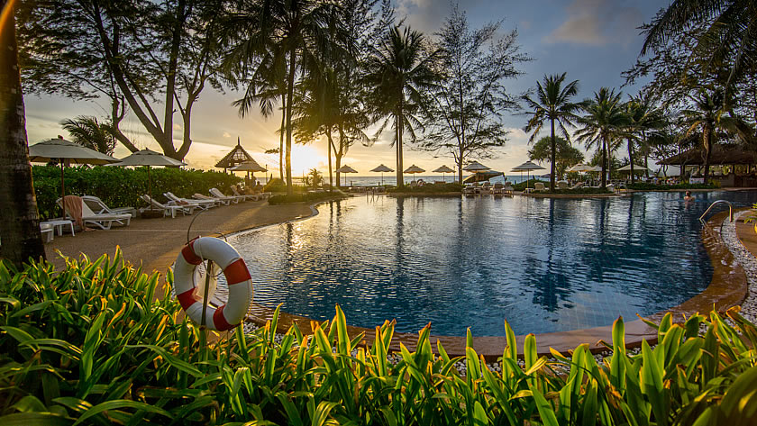 Kata Noi Pool at Sunset