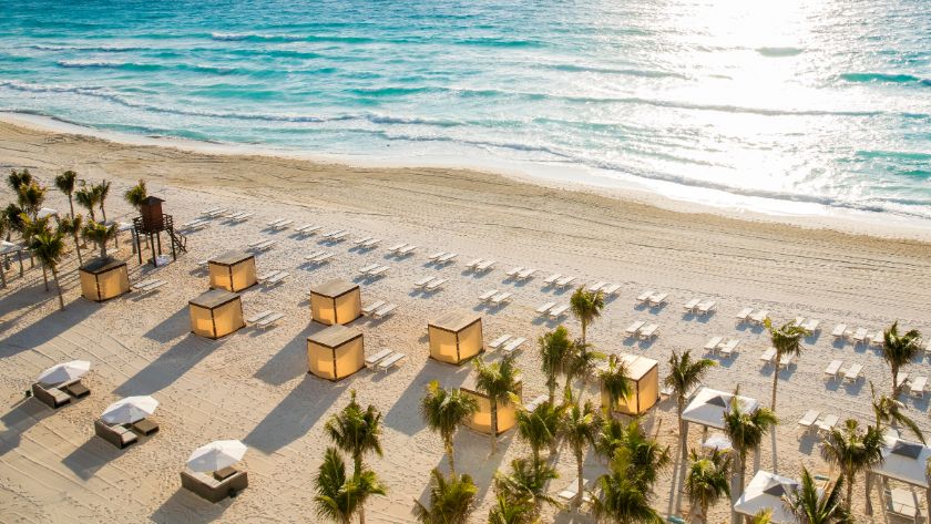 Beach Cabanas at Sunrise