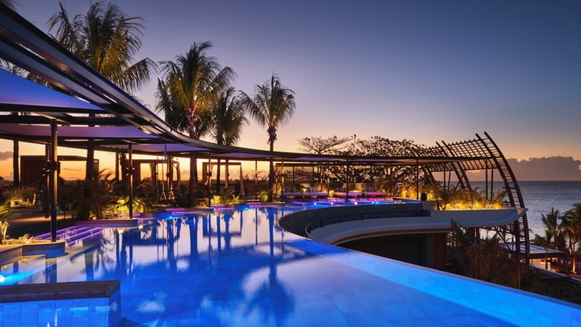 BISOU Pool at Dusk