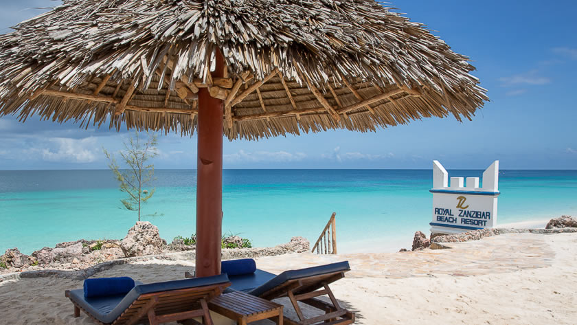 Sun Loungers on the Beach