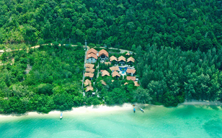 Aerial view of resort