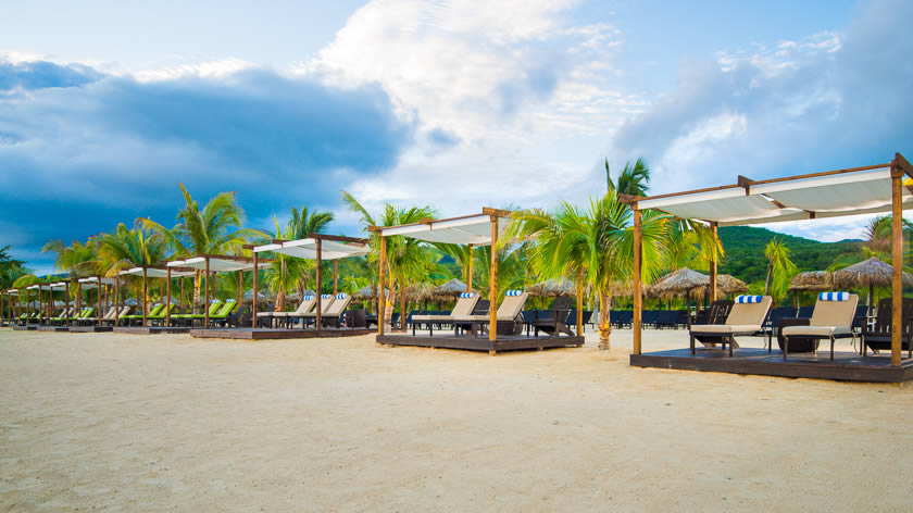 Beach and Cabanas