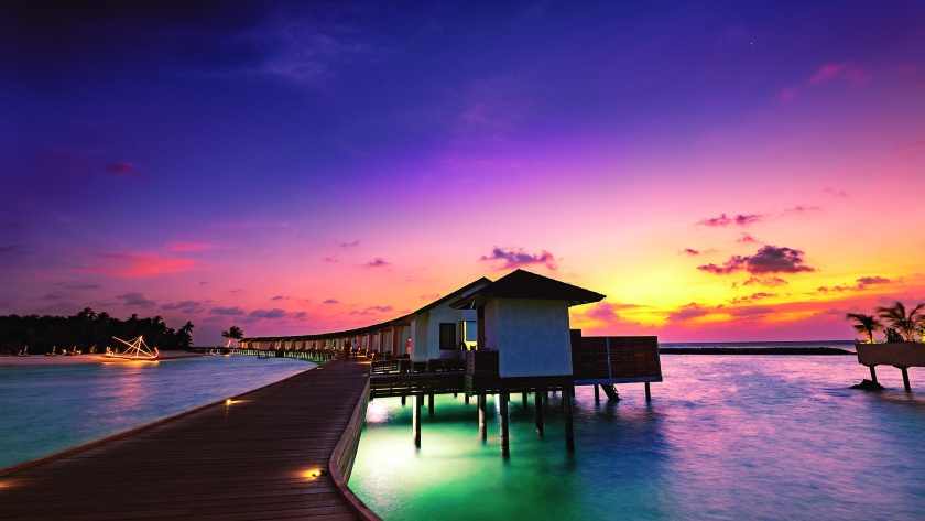 Water Villa Sunset