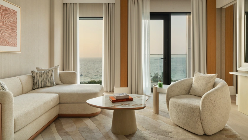 Waking Eclipse Suite with Sea View Living Room