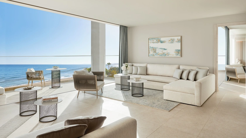 Deluxe Two Bedroom Suite Sea View Living Area