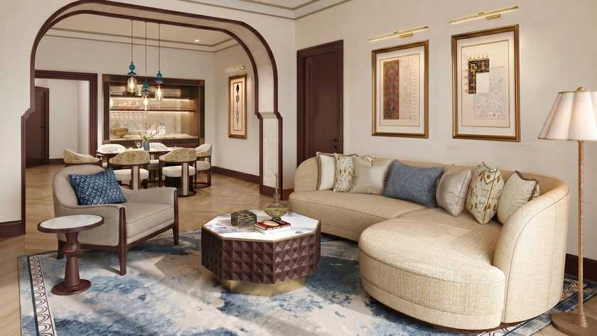 One Bedroom Suite Lounge and Dining Area
