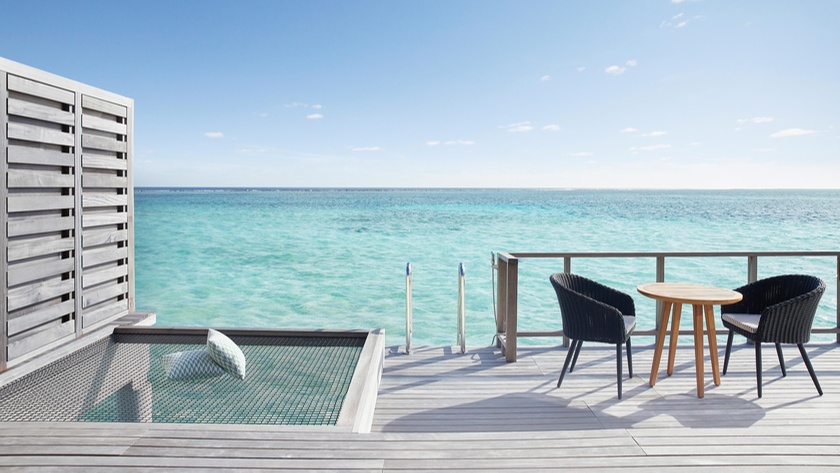 Sunrise Overwater Villa Deck
