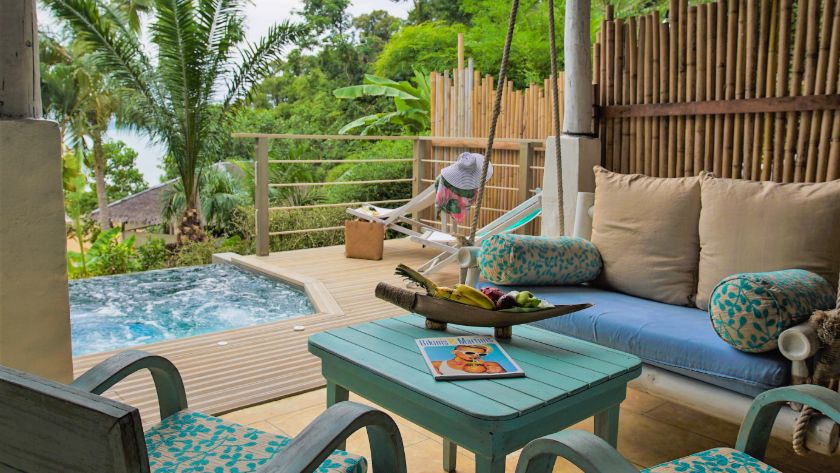 Plunge Pool Deluxe View from the Bedroom 