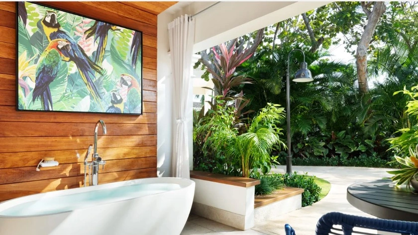 Caribbean Poolside Luxury Walkout with Patio Tranquillity Soaking Tub Terrace