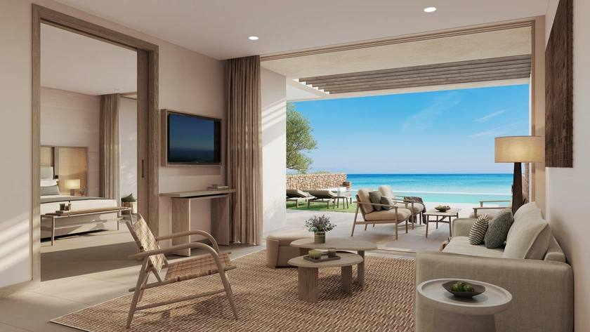 One Bedroom Bungalow Suite Private Pool Sea View Living Area