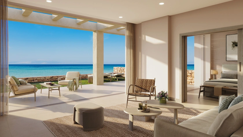 Two Bedroom Bungalow Suite with Private Garden Sea View Living Area