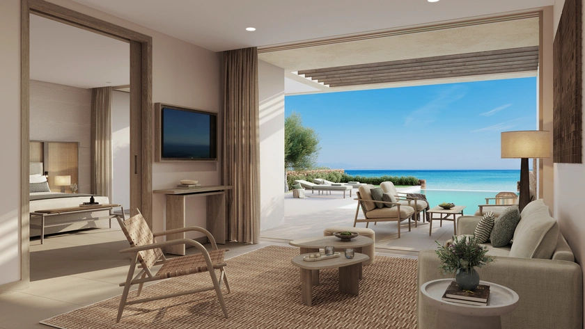 Two Bedroom Bungalow Suite Private Pool Beach Front Living Area