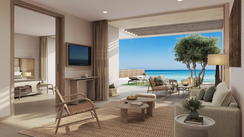 Two Bedroom Bungalow Suite Private Pool Front Sea View Living Area