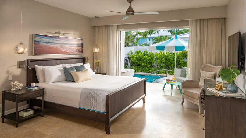 Island Village One Bedroom Butler Villa Suite w/ Private Pool Bedroom