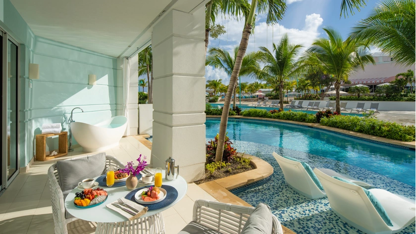 West Bay One Bedroom Swim-Up Butler Suite with Patio Tranquillity Soaking Tub Terrace