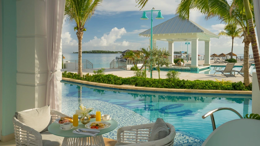 West Bay One Bedroom Oceanview Swim-Up Butler Suite with Patio Tranquillity Soaking Tub Terrace