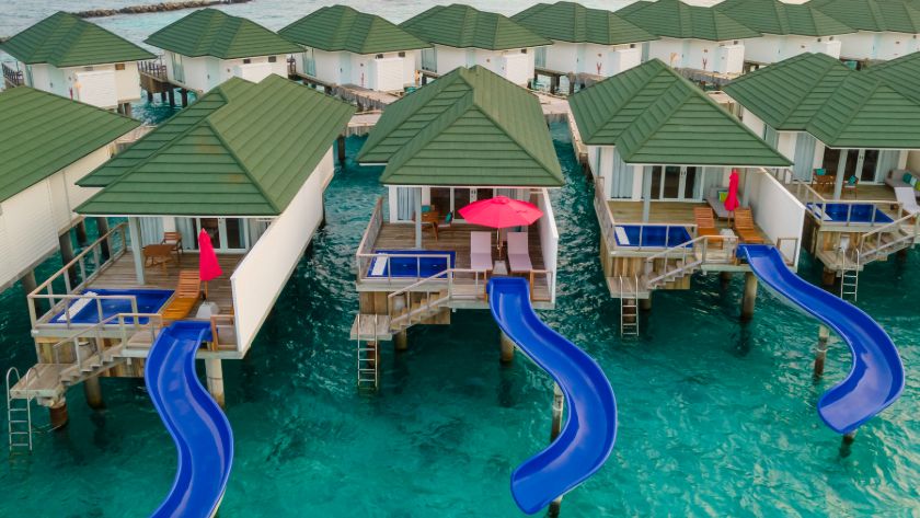 Water Villa with Pool & Slide