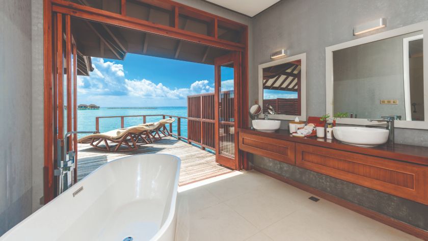 Water Villa Bathroom View